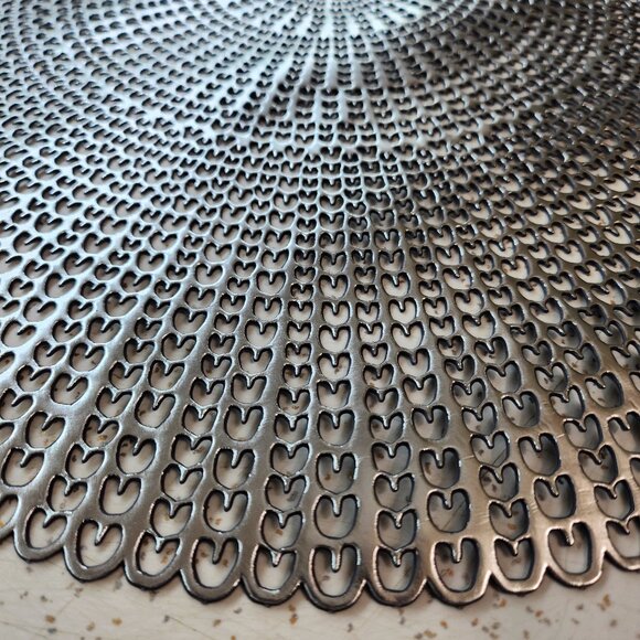 Silver toned Vinyl Place mat Seasonal Decor - Picture 2 of 3